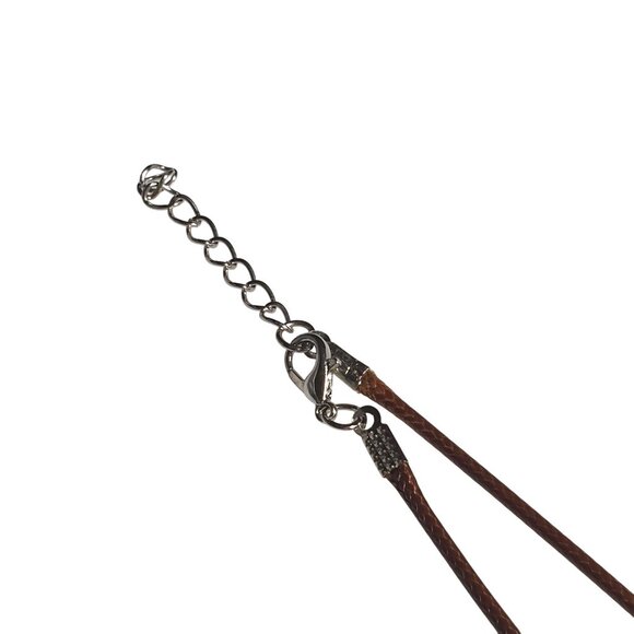 Tigers Eye Pendant Brown Leather Cord Necklace Protection Healing Stone Earth - Picture 5 of 5